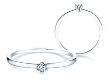 Bague de fiançailles Classic Petite dans 14K or blanc avec diamant 0,13ct G/SI