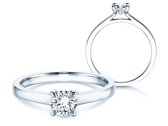 Bague de fiançailles Modern dans platine
