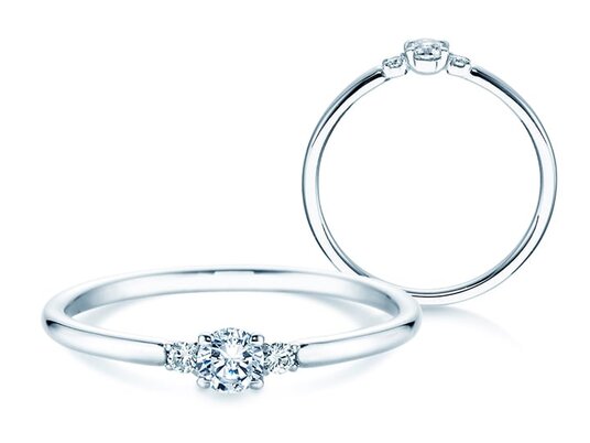 Bague de fiançailles 3 pierres bague Glory Petite