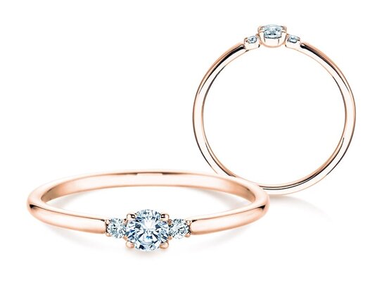Bague de fiançailles 3 pierres bague Glory Petite