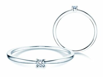Bague de fiançailles Modern Petite dans or blanc