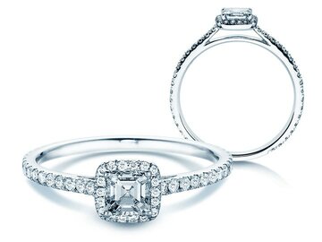Bague de fiançailles Pure Life dans or blanc