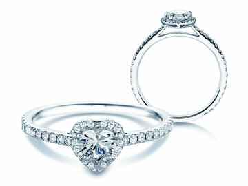 Bague de fiançailles Pure Love dans or blanc