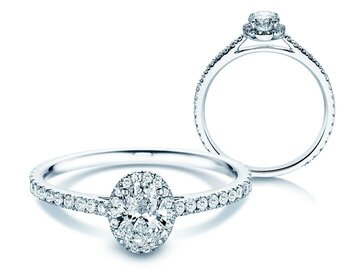 Bague de fiançailles Pure Emotion dans or blanc