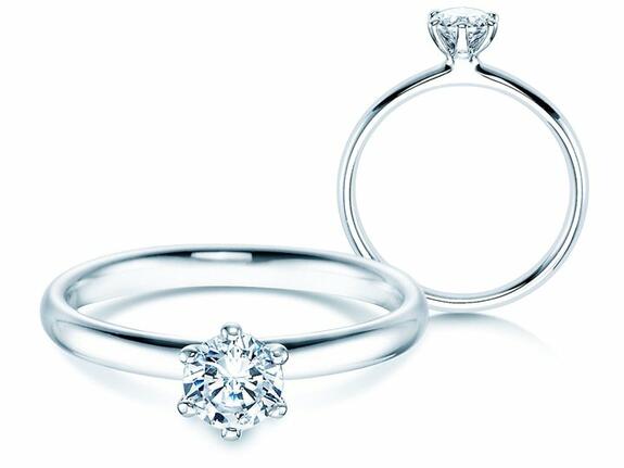 Bagues de fiançailles jusqu'à 2 000 € avec un diamant ou pierre précieuse de couleur