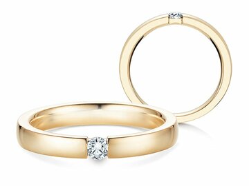 Bague de fiançailles Infinity dans or jaune