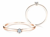 Bague de fiançailles Classic Petite dans 14K or rose avec diamant 0,07ct G/SI