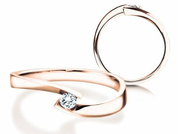 Bague de fiançailles Twist Petite dans or rose