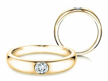 Bague de fiançailles Promise dans or jaune