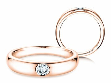 Bague de fiançailles Promise dans or rose