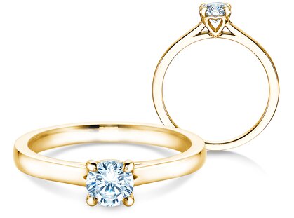 Bague de fiançailles Romance dans 14K or jaune avec diamant 0,50ct G/SI