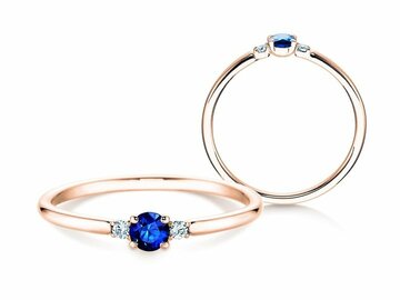 Bague de fiançailles Glory Petite Saphir dans or rose