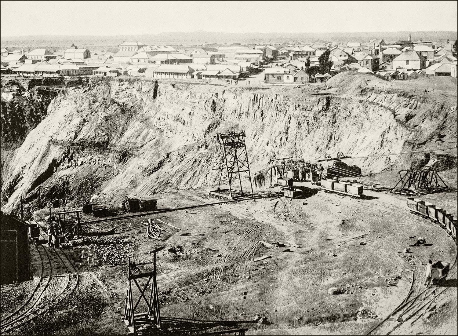 Histoire des diamants: mine de diamants, Afrique du Sud 1920