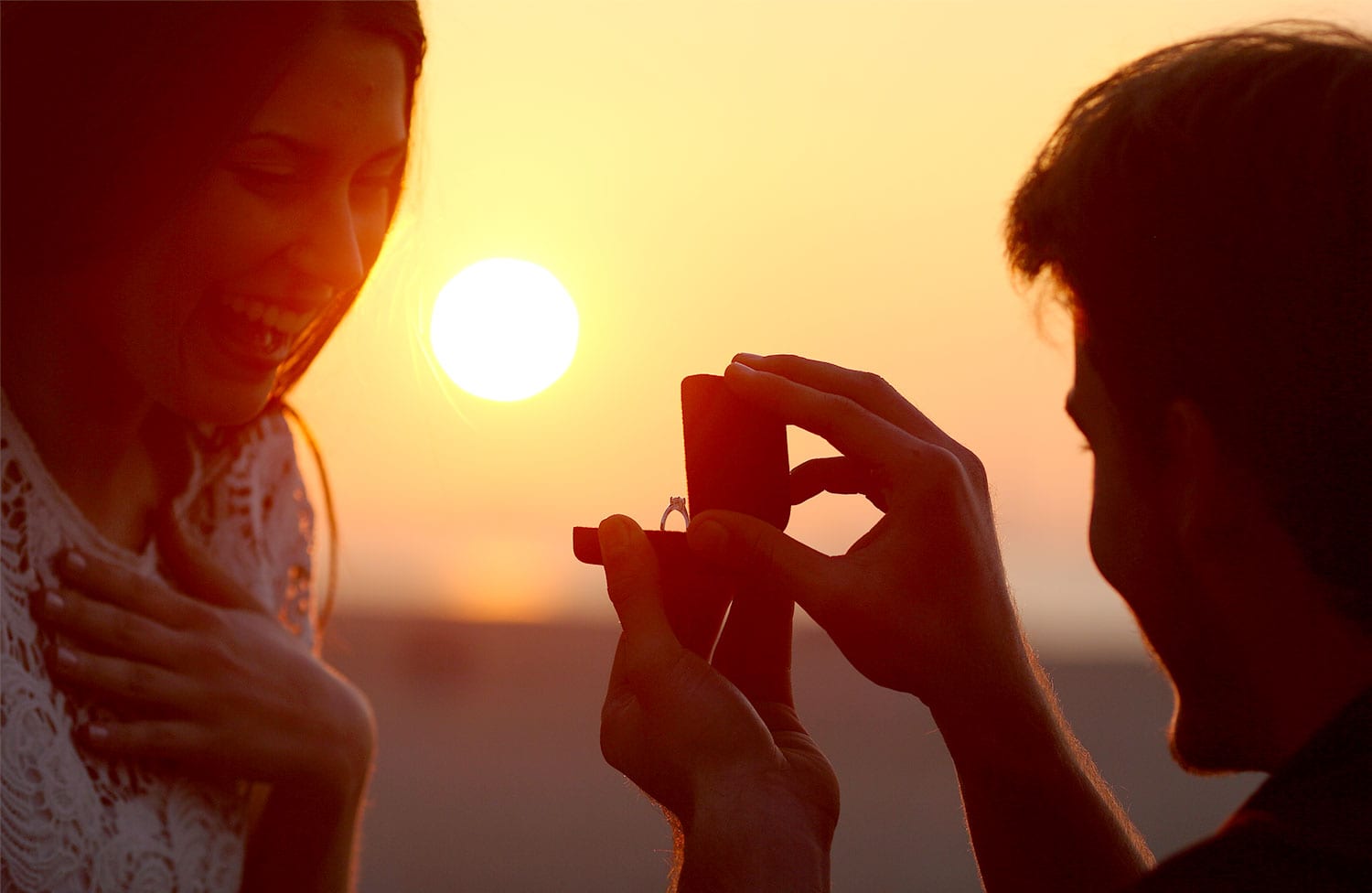 Demande en mariage sur la plage