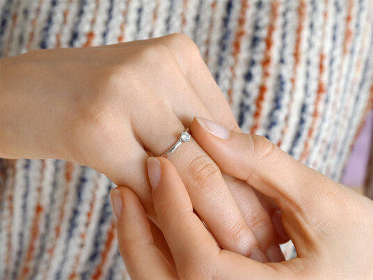 Bague de fiançailles Melody en 9K or blanc avec diamant 0,25ct
