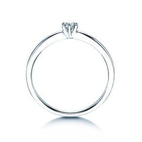 Bague de fiançailles Classic Petite dans 14K or blanc avec diamant 0,09ct G/SI
