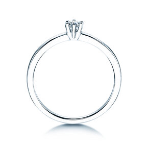 Bague de fiançailles Classic Petite dans 14K or blanc avec diamant 0,13ct G/SI