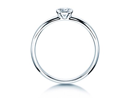 Bague de fiançailles Eternal en 9K or blanc avec diamant 0,25ct H/SI