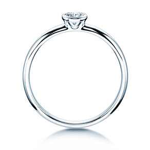 Bague de fiançailles Eternal en 9K or blanc avec diamant 0,25ct H/SI