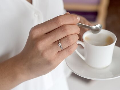 Bague de fiançailles Eternal dans 14K or blanc avec diamant 0,30ct H/SI