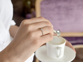 Bague de fiançailles Spirit dans 18K or blanc avec diamant 0,25ct H/SI