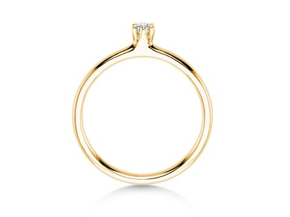 Bague de fiançailles Classic 6 dans 14K or jaune avec diamant 0,05ct H/SI