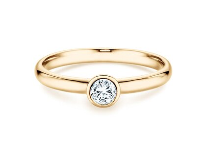 Bague de fiançailles Eternal en 9K or jaune avec diamant 0,25ct H/SI