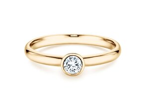 Bague de fiançailles Eternal en 9K or jaune avec diamant 0,25ct H/SI