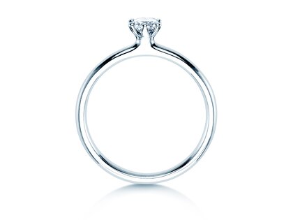 Bague de fiançailles Classic 6 dans 14K or blanc avec diamant 0,25ct H/SI
