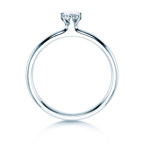 Bague de fiançailles Classic 6 dans 14K or blanc avec diamant 0,25ct H/SI
