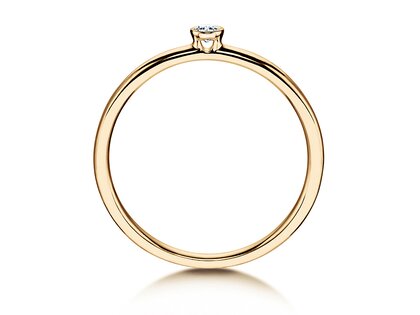 Bague de fiançailles Eternal dans 14K or jaune avec diamant 0,05ct H/SI