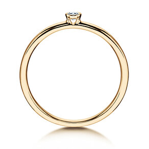 Bague de fiançailles Eternal dans 14K or jaune avec diamant 0,05ct H/SI