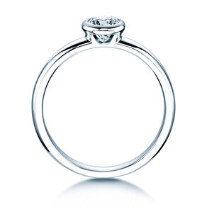Bague de fiançailles Eternal en 9K or blanc avec diamant 0,40ct D/IF