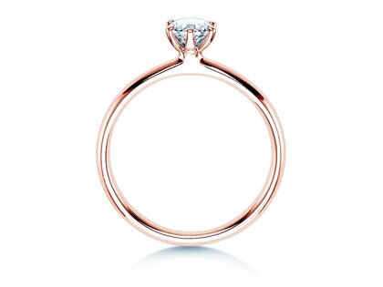 Bague de fiançailles Classic 6 dans 14K or rose avec diamant 0,30ct H/SI
