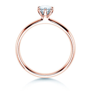 Bague de fiançailles Classic 6 dans 14K or rose avec diamant 0,30ct H/SI