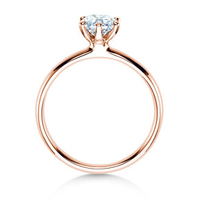 Bague de fiançailles Classic 6 dans 18K or rose avec diamant 0,75ct H/SI