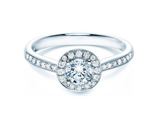 Bague de fiançailles Halo Classic