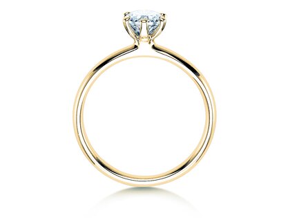 Bague de fiançailles Classic 6 en 9K or jaune avec diamant 0,60ct H/SI