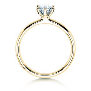Bague de fiançailles Classic 6 en 9K or jaune avec diamant 0,60ct H/SI