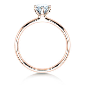 Bague de fiançailles Classic 6 dans 18K or rose avec diamant 0,60ct H/SI