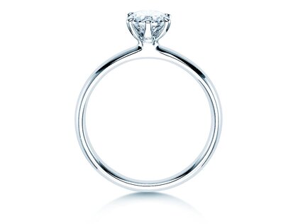 Bague de fiançailles Classic 6 dans 18K or blanc avec diamant 0,60ct H/SI