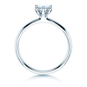 Bague de fiançailles Classic 6 dans 18K or blanc avec diamant 0,60ct H/SI