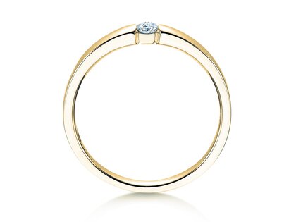 Bague de fiançailles Infinity Petite dans 14K or jaune avec diamant 0,09ct G/SI