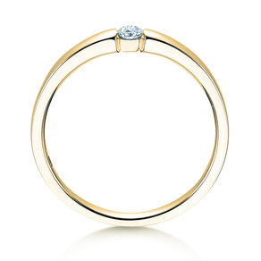 Bague de fiançailles Infinity Petite dans 14K or jaune avec diamant 0,09ct G/SI