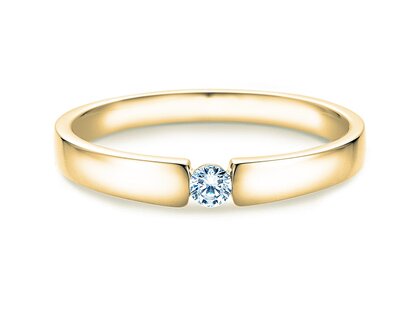 Bague de fiançailles Infinity Petite dans 14K or jaune avec diamant 0,09ct G/SI
