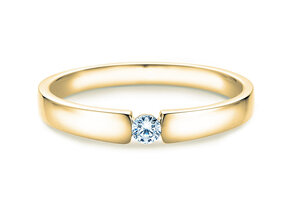 Bague de fiançailles Infinity Petite dans 14K or jaune avec diamant 0,09ct G/SI