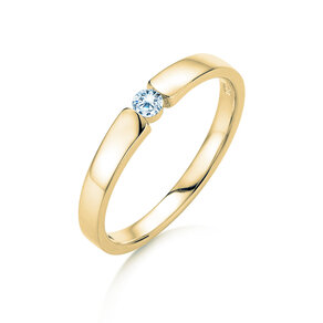 Bague de fiançailles Infinity Petite dans 14K or jaune avec diamant 0,09ct G/SI