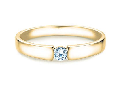 Bague de fiançailles Infinity Petite dans 14K or jaune avec diamant 0,13ct G/SI
