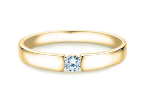 Bague de fiançailles Infinity Petite dans 14K or jaune avec diamant 0,13ct G/SI