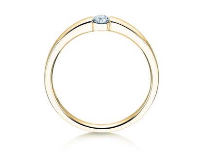 Bague de fiançailles Infinity Petite dans 14K or jaune avec diamant 0,13ct G/SI